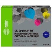 Картридж струйный CACTUS (CS-EPT04A140) для Epson WorkForce Pro WF-C8190 / WF-C8690, черный, 230 мл