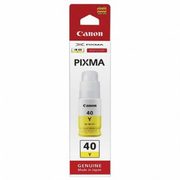 Чернила CANON (GI-40Y) для СНПЧ Pixma G5040/G6040, желтые, ресурс 7700 страниц, оригинальные, 3402C001