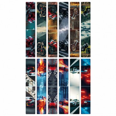 Закладки для книг МАГНИТНЫЕ, "BOYS", набор 12 штук, 60x20 мм, FUNSTER, 116656